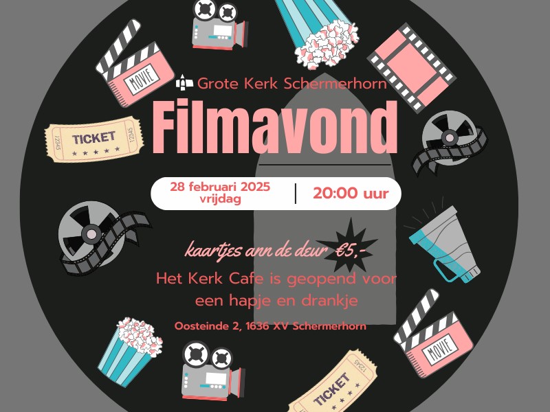 Een film kijken op een groot scherm op een unieke locatie? Dat kan in de prachtige en historische Grote Kerk Schermerhorn! Je krijgt niet alleen de film op een groot scherm te zien, ons Kerk Café is ook geopend voor een hapje en een drankje. Tickets zijn verkrijgbaar aan de deur en reserveren is niet nodig.